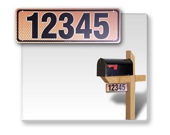 Reflective 911 Address Sign: Custom Aluminum Composite, 18" x 6"
