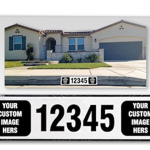 Custom Image Curb Wrap: Personalized Address Numbers, Weatherproof Aluminum