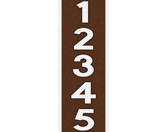 Vertical Address Plaque: Reflective House Number Sign, Made in USA (10x3.5 Inch)