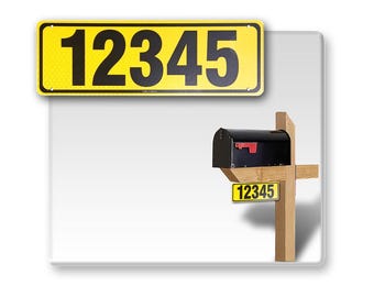 Reflective 911 Address Sign: Custom Aluminum Composite, Double Sided