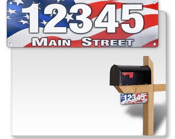 Reflective 911 Address Sign: Custom Aluminum, Double Sided (18" x 6")