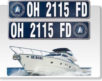 Space Force Boat Numbers: Reflective Waterproof Decals (Set of 2)