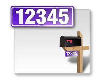 Custom Reflective 911 Address Sign: Double Sided Aluminum, 6x18