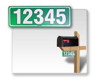 Custom Reflective 911 Address Sign: Aluminum Composite, Double Sided