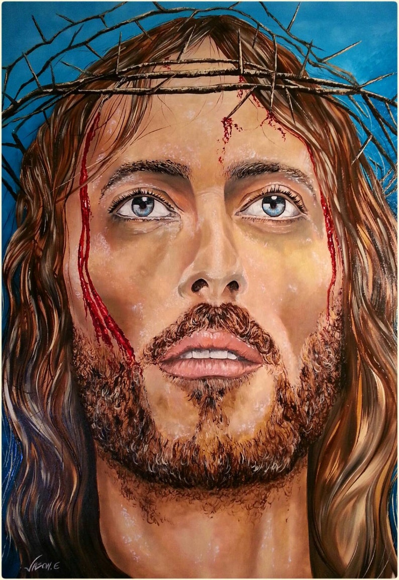 JESUS CHRIST REALISM Original Oil Painting Signed by Artist Etsy