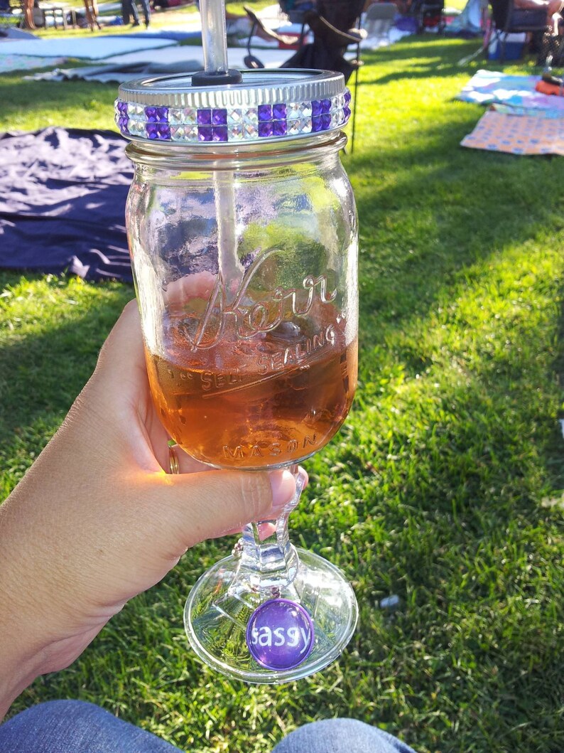 Mason Jar Wine GlassMason Jar Drinking GlassRustic Wine Etsy