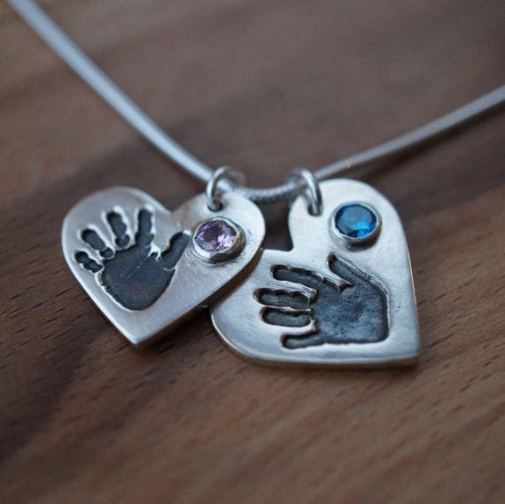 personalised baby footprint necklace