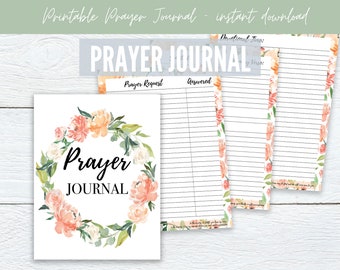 Prayer Journal Printable Daily Devotional Template Bullet | Etsy