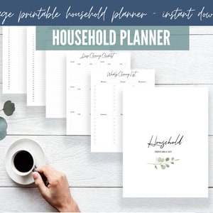 Household Planner, Household Planner Printables, Home Management Binder, Household Binder, Home Binder, Planner Inserts, Life Organizer