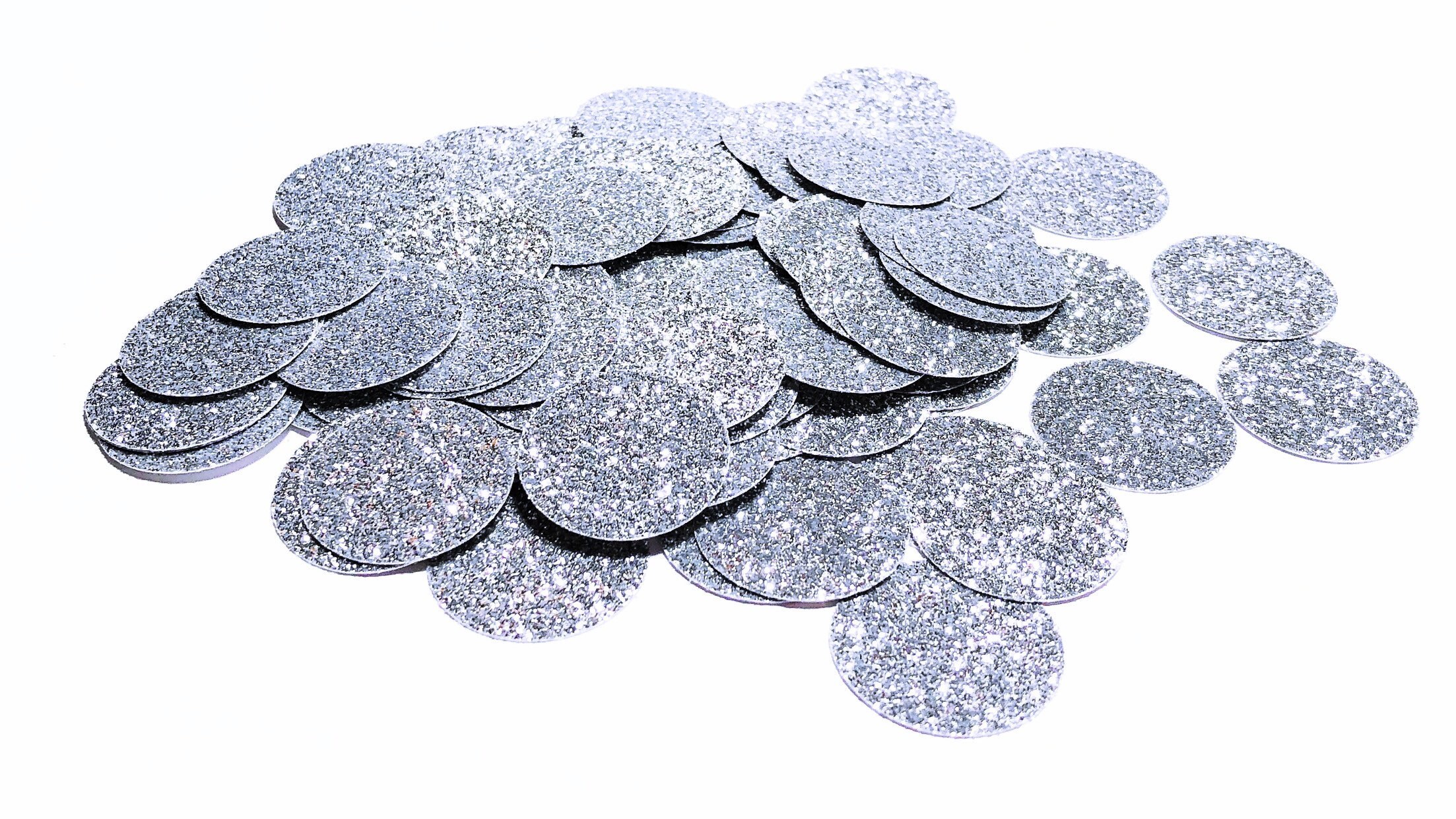 Glitter Confetti Silver Glitter Confetti 1 Round Etsy
