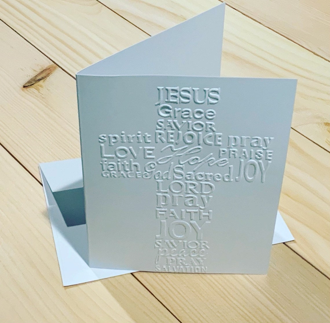 Embossed Cross Note Cards. Christian Card Set. Blank Religious Etsy