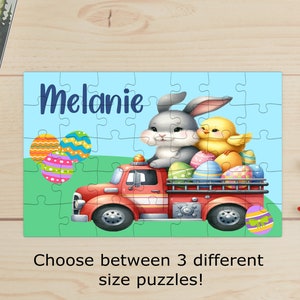 Personalized firetruck puzzle-Kids puzzle-Kids gift-gift for girl-gift for boy-Easter bunny-Easter basket-fire truck- firefighter puzzle