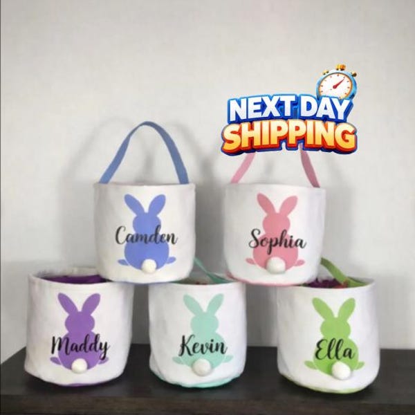 Easter Baskets, Personalized Easter, Easter gifts, Easter bag, Easter Bunny, Easter Basket with name, Bunny basket