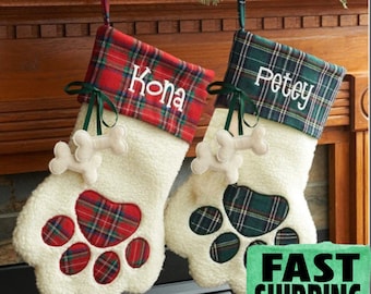 Personalized pet stockings, Blank pet stocking, Christmas stocking, Dog stocking, Cat stocking, Christmas gift, personalized stocking, plaid