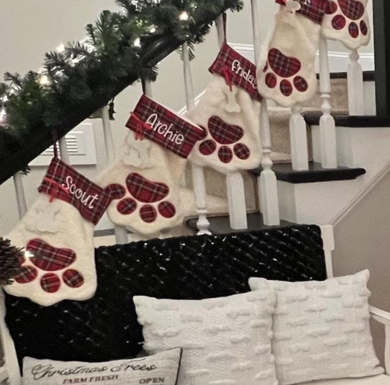 Personalized pet stocking, Blank pet stocking, Christmas stocking, Dog stocking, Cat stocking, Christmas gift, personalized stockings, plaid