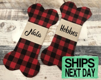 Personalized pet stockings, Blank pet stockings, Christmas stockings, Dog stocking, Cat stocking, Christmas gift, plaid, with name