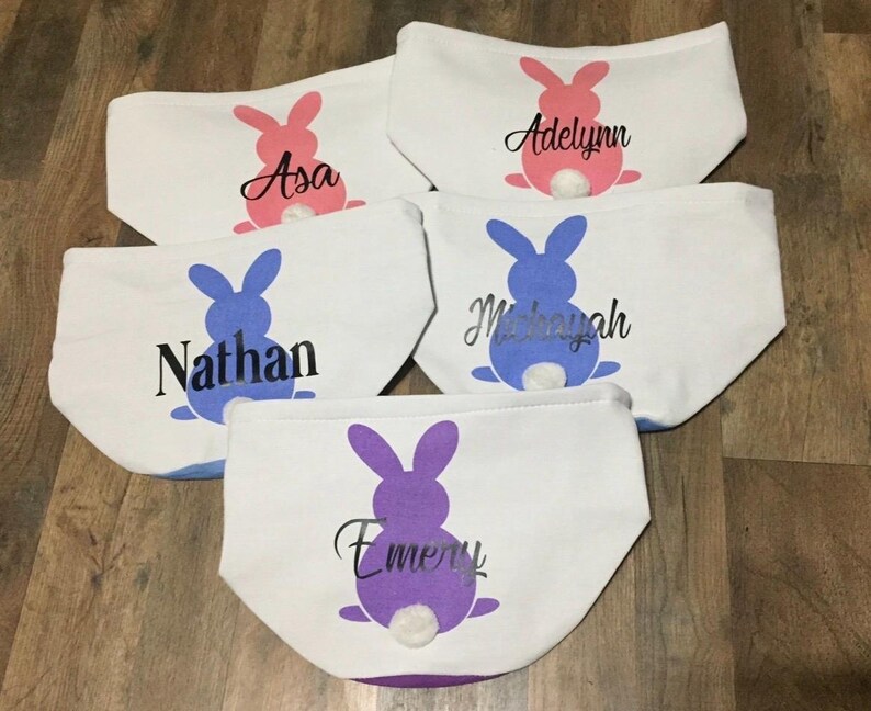Easter Baskets, Personalized Easter, Easter gifts, Easter bag, Easter Bunny, Easter Basket with name, Bunny basket bild 5