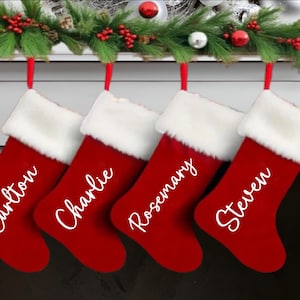 Personalized stockings, Blank red velvet stocking, Christmas stocking, red velvet stocking, Christmas gift, personalized stocking, decor