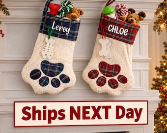Personalized pet stocking, Blank pet stocking, Christmas stocking, Dog stocking, Cat stocking, Christmas gift, personalized stockings, plaid