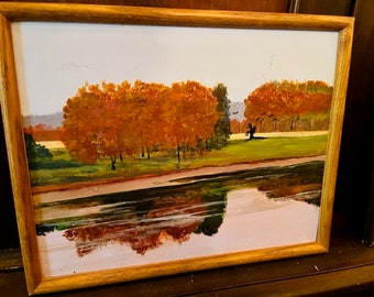 Altered Landscape Painting - The Clearing in Autumn