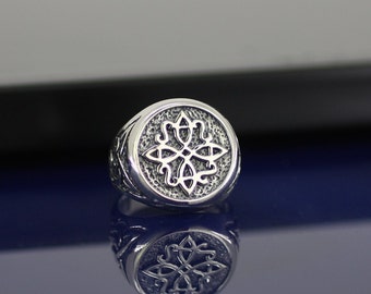 Sterling Silver Witch's Knot Ring, Sterling Silver Unisex Ring, Nudo de Bruja Ring, Witch Knot Oxidized Ring, Protection Ring,Magic Knot