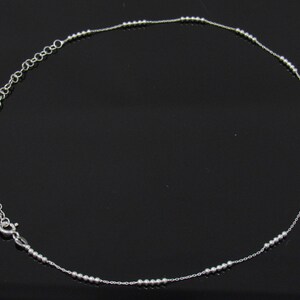 Sterling Silver Choker Necklace, Choker Necklace With dainty balls, Elegant Choker Chain, Silver Choker Necklace , Silver balls Necklace image 5