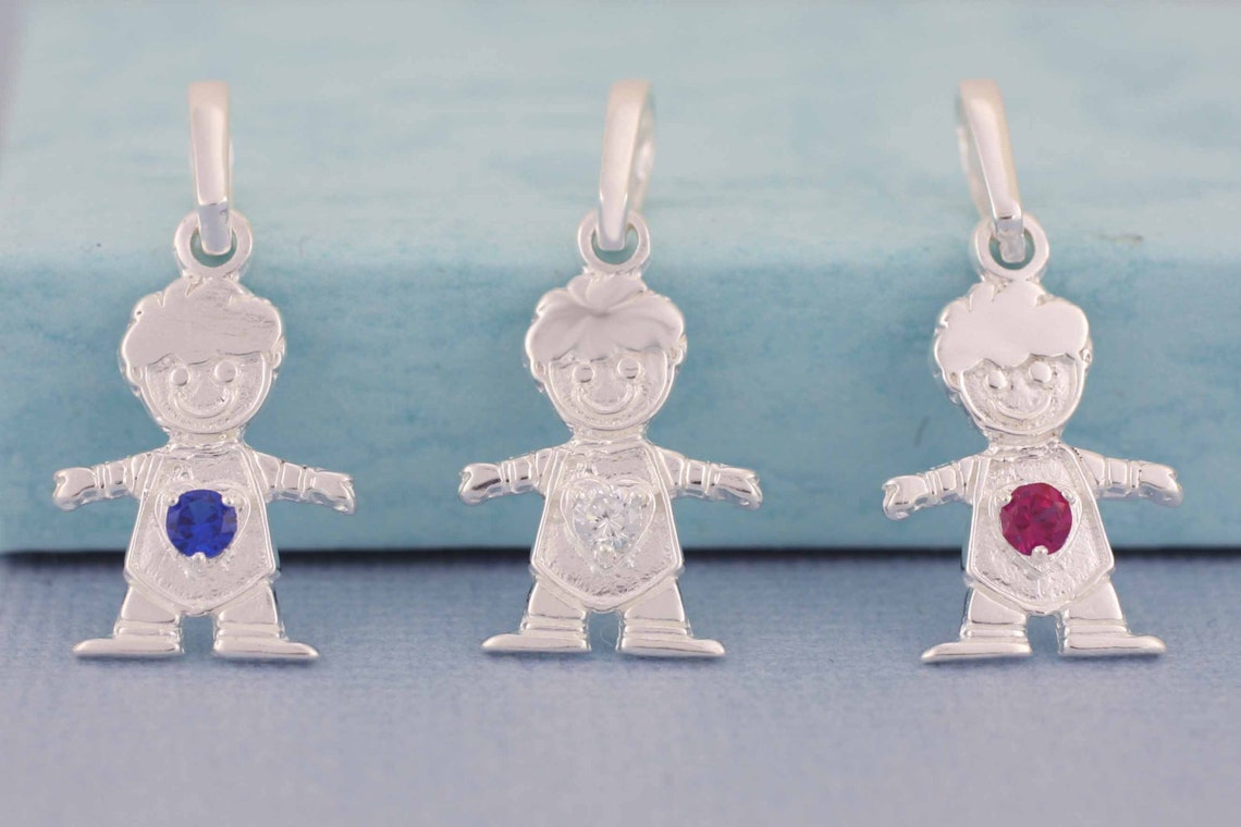 Sterling Silver Little Boy Necklace Silver Boy Pendant Boy Etsy