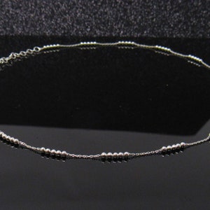 Sterling Silver Choker Necklace, Choker Necklace With dainty balls, Elegant Choker Chain, Silver Choker Necklace , Silver balls Necklace