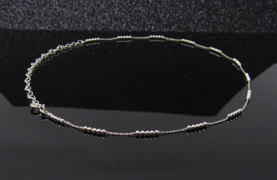 Sterling Silver Choker Necklace, Choker Necklace With dainty balls, Elegant Choker Chain, Silver Choker Necklace , Silver balls Necklace