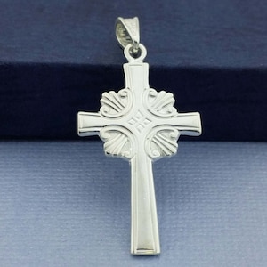 Sterling Silver Cross Necklace, Religious Charm, Protection Charm, Sterling Silver Pendant, Religious Jewelry, Silver Crucifix, CelticCross