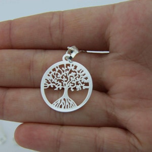 Tree-of-Life Necklace, Sterling Silver Tree of Life Necklaces, Tree of Life Pendant, Tree of Life, Sacred Tree, Family Tree of Life Necklace image 4