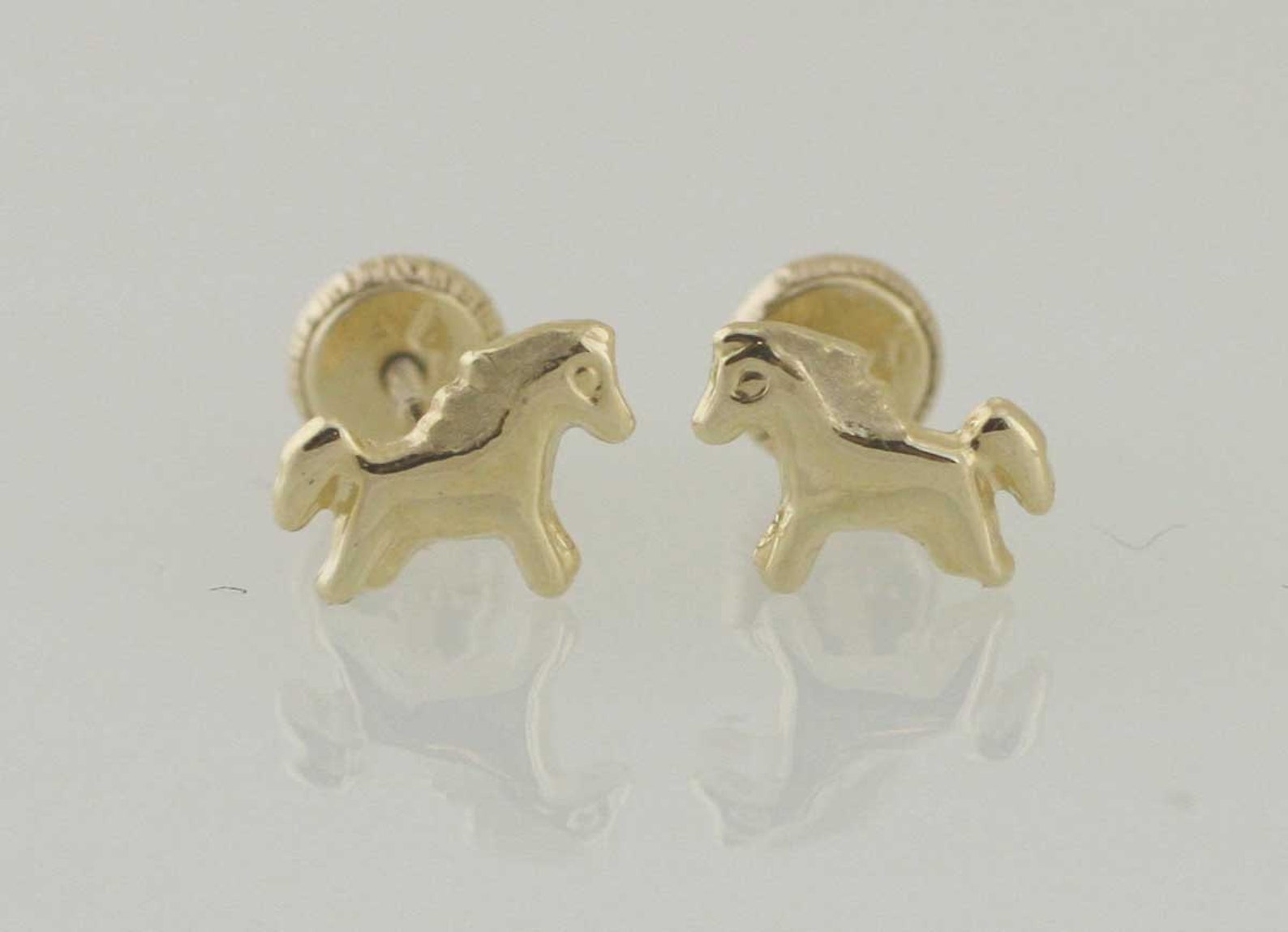 9ct Gold Horse Stud Earrings