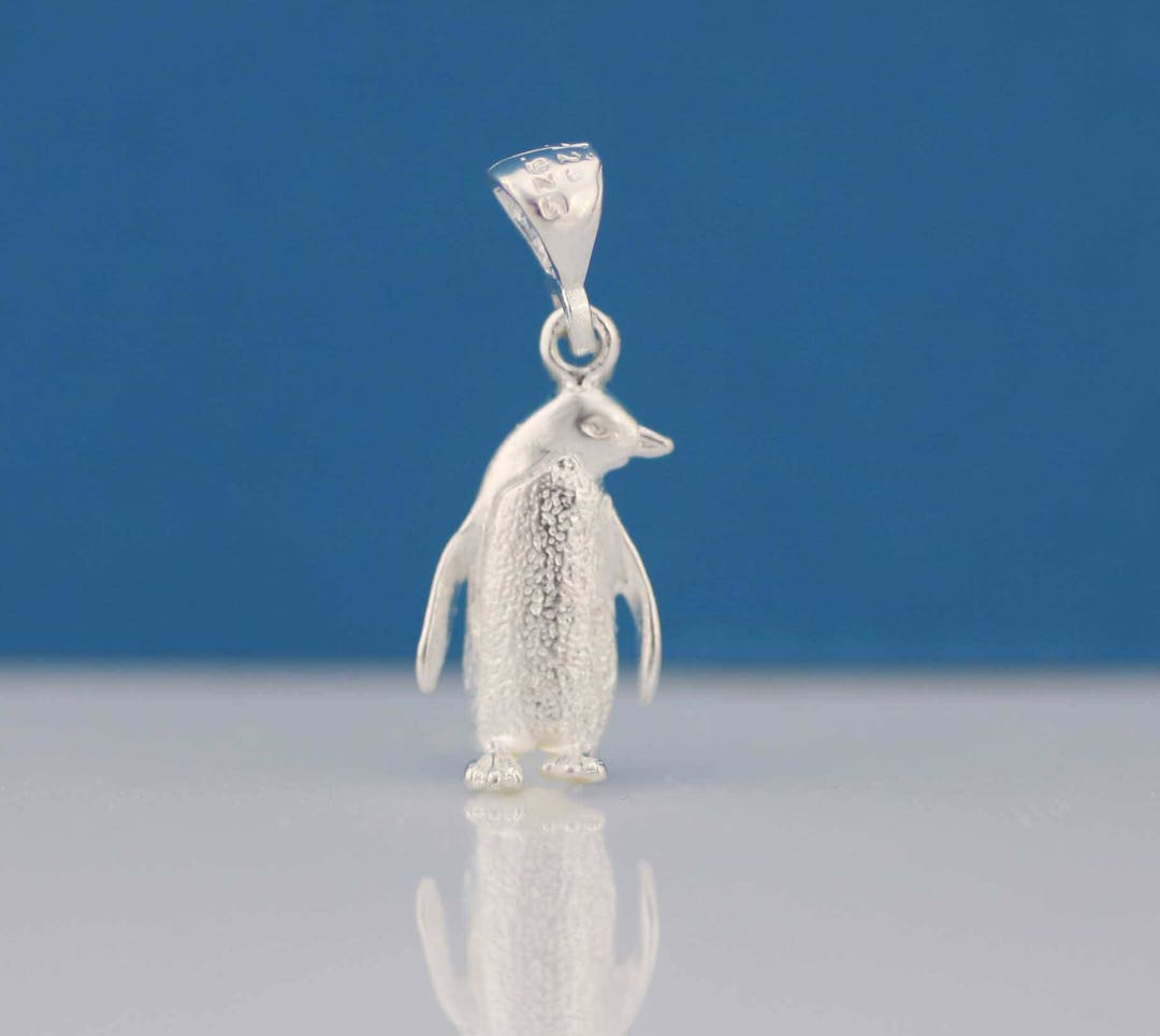 Silver Penguins Necklace Sterling Silver Penguins Necklace Etsy