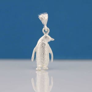 Silver Penguins Necklace, Sterling Silver Penguins Necklace, Penguins Charm, Bird Necklace, Penguin Jewelry, Kids Jewelry, Girls Necklace