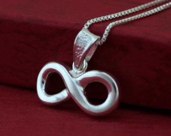 Sterling Silver Infinity Necklace, Infinity Charm Necklace, Infinity Love Necklace, Silver Love Necklace, Infinity Charm, Infinity, Silver