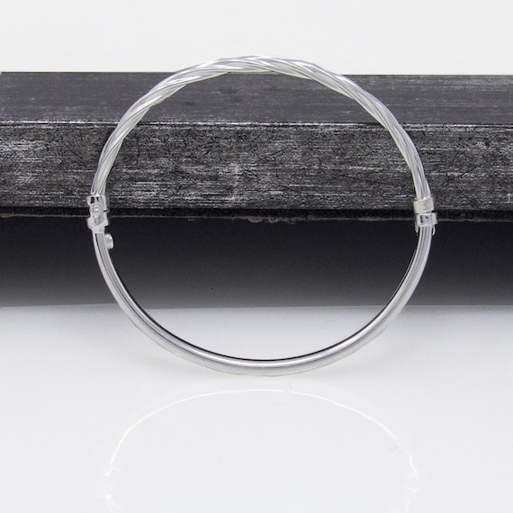 Sterling Silver Bangle Bracelet, Silver Modern Bangle