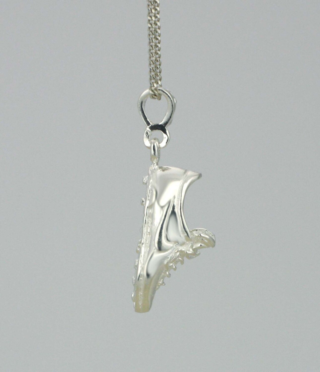 Collar de plata de ley con forma de zapato de fútbol, collar de