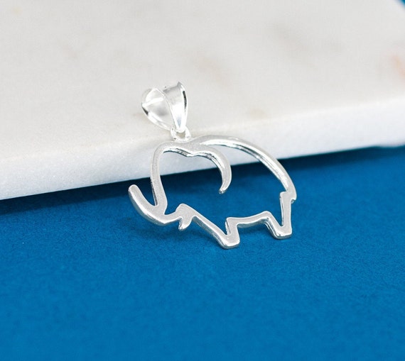 Collana Con Ciondolo Elefante In Argento 925 – Portafortuna, Con Zircone, Catena 40+6 Cm, Regalo Per Donna - 3