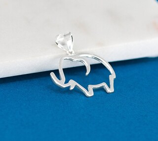 Collana Portafortuna Elefante In Argento 925 Con Ciondolo Elefantino E Madre – Catena 40+6 Cm, Regalo In Sacchetto Di Velluto