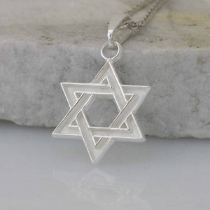 David Star Necklace, Silver Star, David Star Charm, David Star Symbol, Religious Jewelry, Israel Star Necklace, Judaica Jewelry