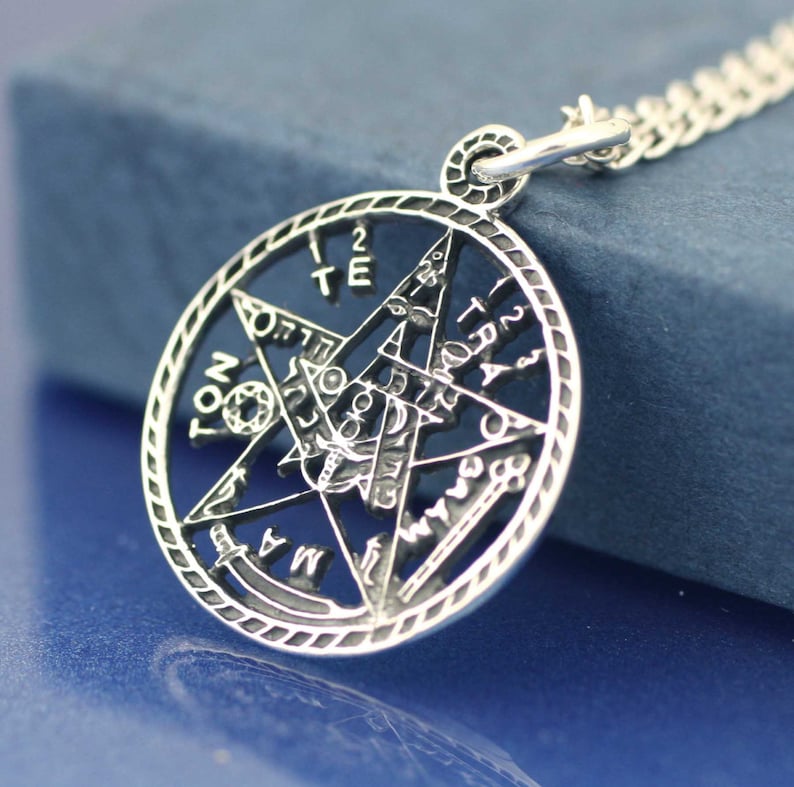 Pentagram Necklace Sterling Silver Pentagram Necklace Medium Etsy