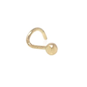 14K Solid Yellow Gold Ball Nose Stud , 14k Nose Stud, Solid Ball Stud, Screw in nose stud, 14k Gold Nose Piercing Stud