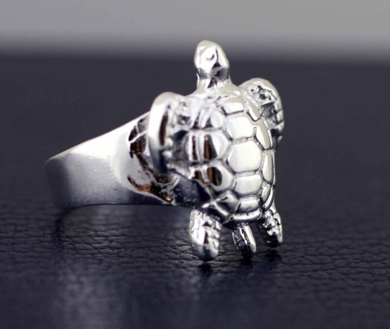Sterling Silver Turtle Ring Solid 925 Sterling Silver Turtle Etsy