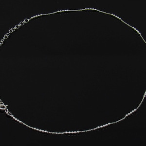 Sterling Silver Choker Necklace, Choker Necklace With dainty balls, Elegant Choker Chain, Silver Choker Necklace , Silver balls Necklace image 3