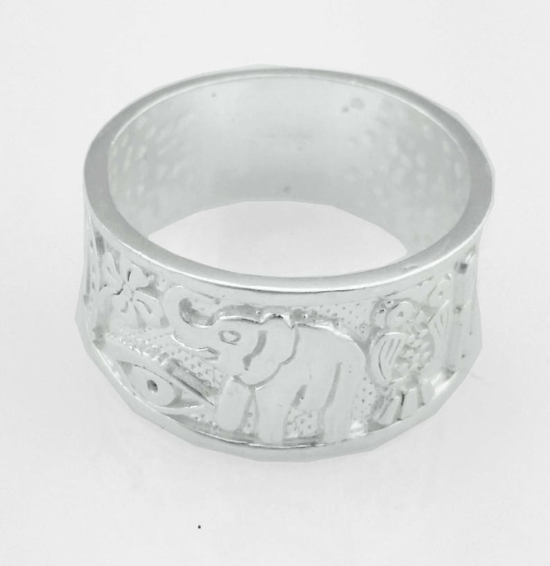 Sterling Silver Good Luck Ring Silver Lucky Charms Ring Etsy