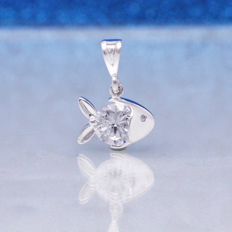 Children/'s Jewelry Birthday Gift Kids Jewelry Beach Jewelry Silver Fish Pendant Bridesmaid Gift Sterling Silver Fish Necklace