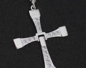 Sterling Silver Cross Toretto Necklace Silver Cross Necklace