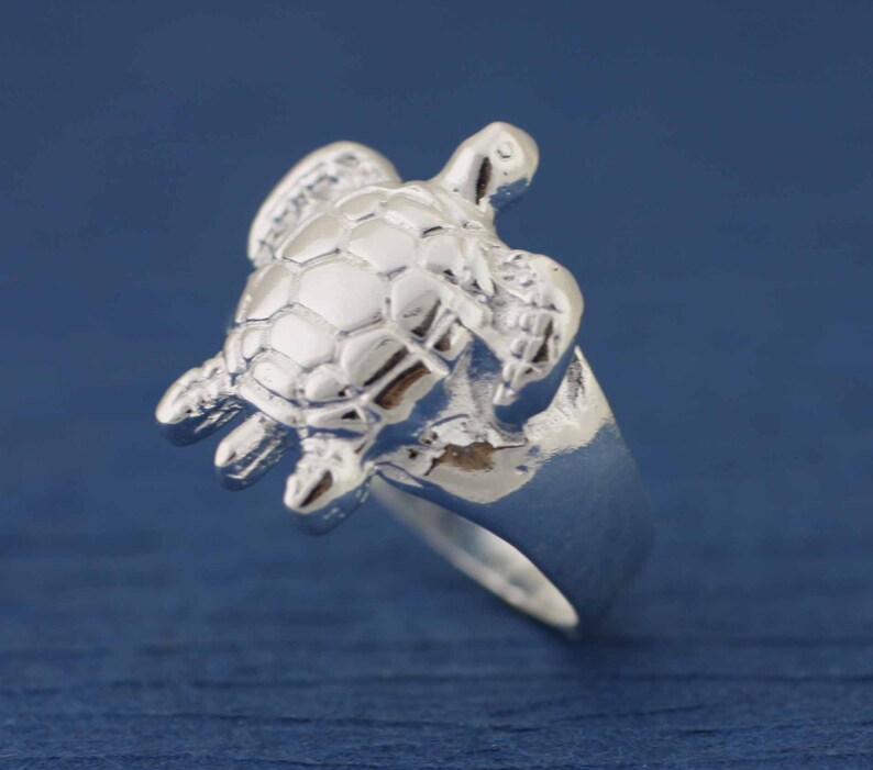 Sterling Silver Turtle Ring Solid 925 Sterling Silver Turtle Etsy