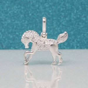 Silver Horse, Sterling Silver Horse Necklace, Horse Pendant, Horse Charm, 925 Solid Sterling Silver Horse, Equestrian Charm, Stallion Horse