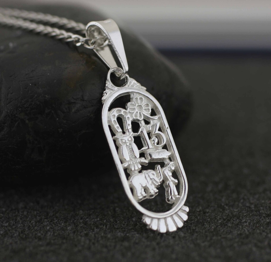 Sterling Silver Good Luck Necklace Silver Lucky Charms Etsy